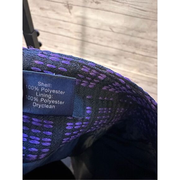 Ann Taylor Petite Purple and Black Lined Pencil Skirt Size 4 Petite - Picture 5 of 5